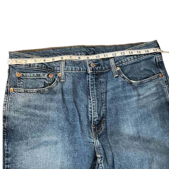 Levis 514 Straight-Fit Cotton Blend Stretch 5 Pockets Blue Jeans Size 36x30 - Picture 8 of 8
